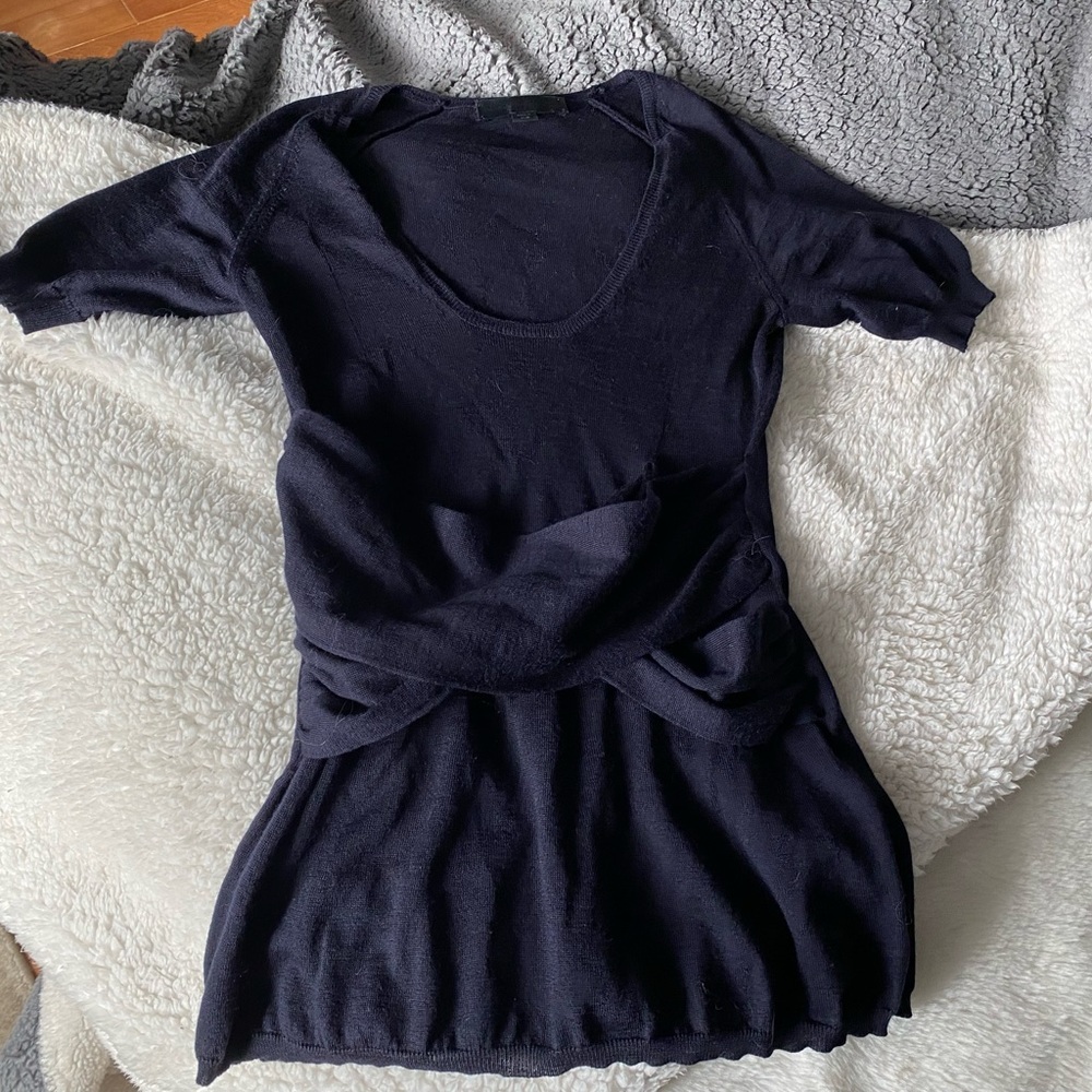 AUTHENTIC BURBERRY - Vintage Beautiful Navy Sweater Shirt